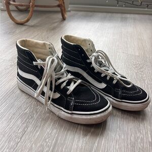 Vans Black and White High-Top Sneakers